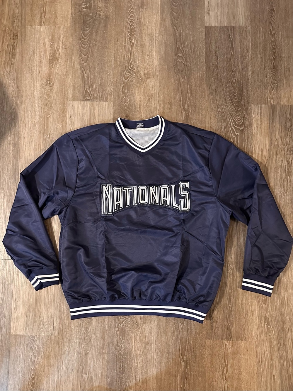 Nationals V-Neck Pullover Sweater - Navy